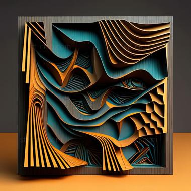 3D model st abstract painting (STL)